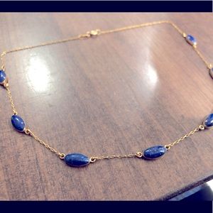 Delicate 18k Gold Lapis Lazuli necklace